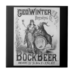 Vintage-Bockbier-Kachel Fliese