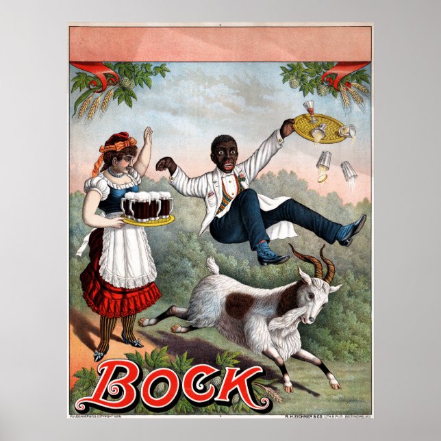 Vintage Bockbier-Werbung Poster (Vorne)