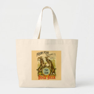 Vintage-Bockbierposter: Antike Goat Saloon Bar Jumbo Stoffbeutel