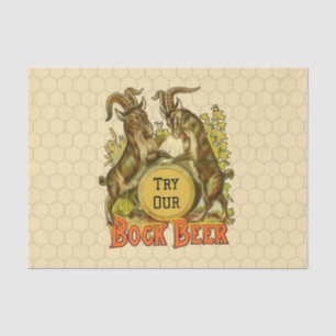 Vintage-Bockbierposter: Antiquitäten-Ziegen-Saloon Seidenpapier