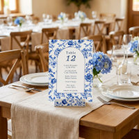 Vintage Bogen-Delware-Sitzkarte