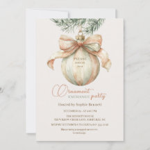 Vintage-Bogen-Ornament Weihnachts-Tauschparty
