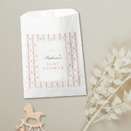 Vintage-Bogen Rosa Florales Babyshower Geschenktütchen