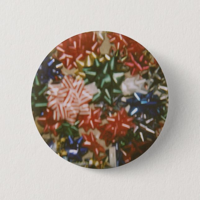 Vintage Bögen (Weihnachten) Button (Vorderseite)