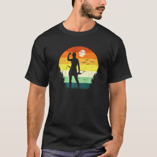 Vintage-Bogenjagd Bogenschießen weiblicher Bogensc T-Shirt