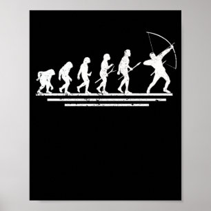 Vintage-Bogenjäger Langbogen Sportbogenschütze Poster