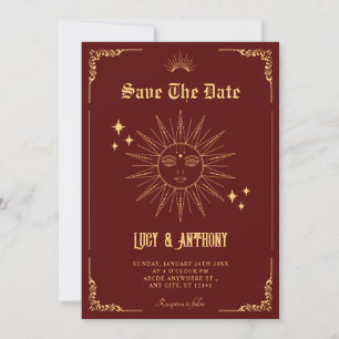 Vintage Bohemische Kunstsonne Save The Date