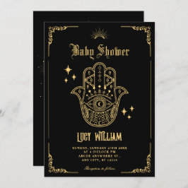 Vintage Bohemische Kunstsymbolen Babydusche Einladung