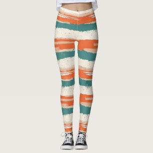 Vintage Bohemische Wasserfarbe Streifen (2) Leggings