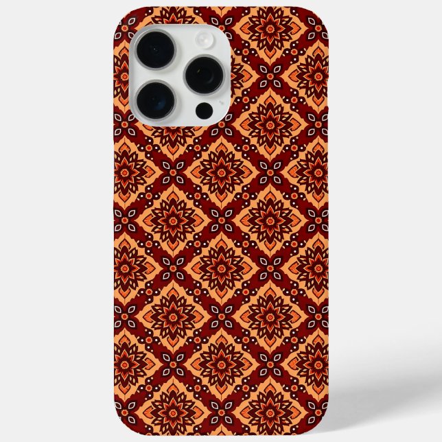 Vintage-Boho-Blumenmuster Case-Mate iPhone Hülle (Rückseite)