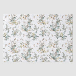 Vintage Boho Botanische Blumen Schmetterlinge Deco Seidenpapier