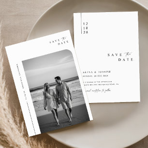 Vintage Boho Elegante Hochzeit mit Text und Foto Save The Date
