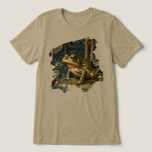 Vintage Boho Frosch Wald Forst Tri-Blend Shirt