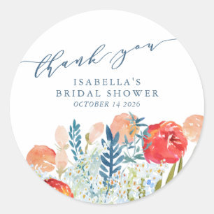 Vintage Boho Garten Hochzeit Danke Runder Aufkleber