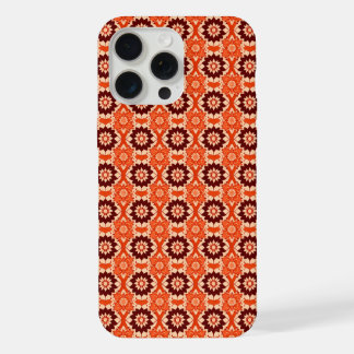 Vintage Boho geometrisches Blumenmuster iPhone 15 Pro Max Hülle