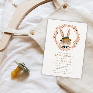 Vintage Boho-Häschen-Mommy-To-Bee-Baby-Party Einladung