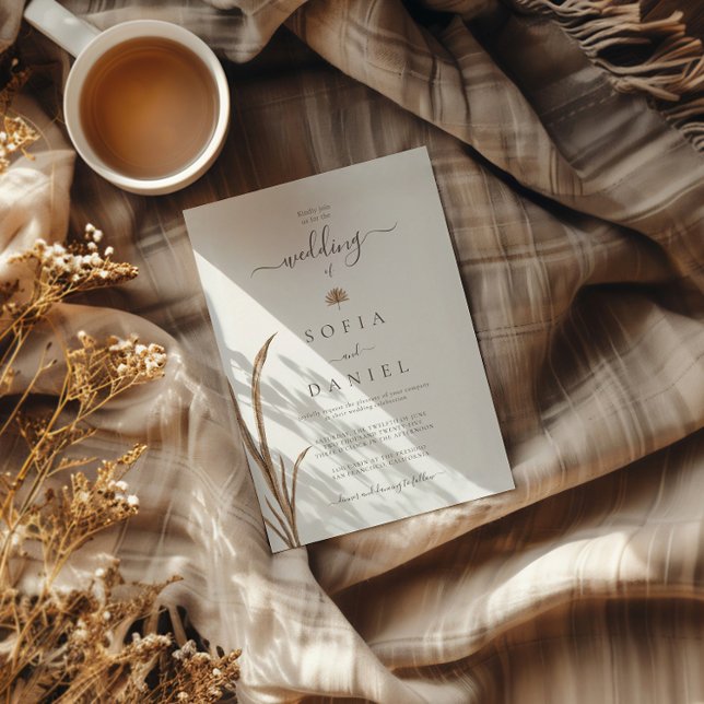 Vintage Boho Herbstwasserfarbenhochzeit Einladung (Von Creator hochgeladen)