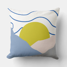 Vintage Boho Sonnenuntergang blau & gelb modern re