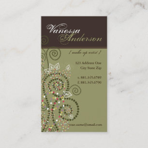 Vintage Boho Spiralen Künstlerisches Muster Profil Visitenkarte
