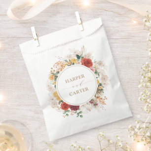 Vintage Boho Tropical Pampas Grass Floral Wedding Geschenktütchen