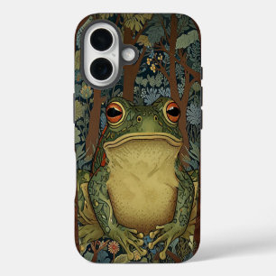 Vintage Boho-Wald-Frosch iPhone 16 Hülle