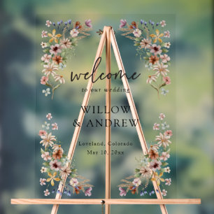 Vintage-Boho-Wildflower-Acrylschild Acrylschild