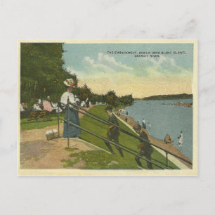 Vintage Bois Blanc Island Detroit Michigan Postkarte