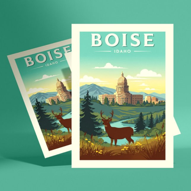 Vintage Boise Idaho Postkarte (Von Creator hochgeladen)