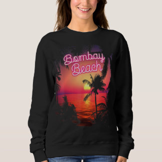 Vintage Bombay Beach California Palms Pink Lights Sweatshirt