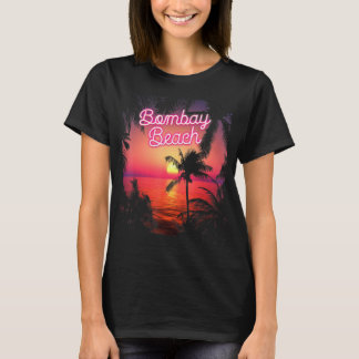 Vintage Bombay Beach California Palms Pink Lights T-Shirt