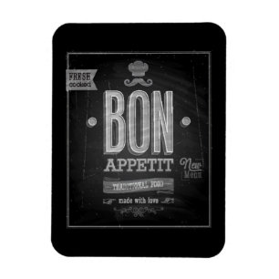 Vintage Bon Appetit Poster - Tafel Magnet
