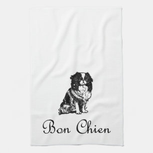 Vintage Bon Chien Guter Hund Haustier Handtuch
