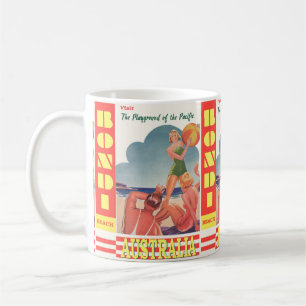 Vintage Bondi Beach: Ikonische Australien-Reise Kaffeetasse