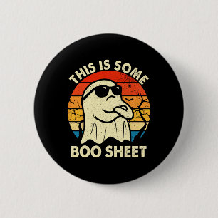 Vintage Boo Lustiger Halloween-Geist Das Ist Hallo Button