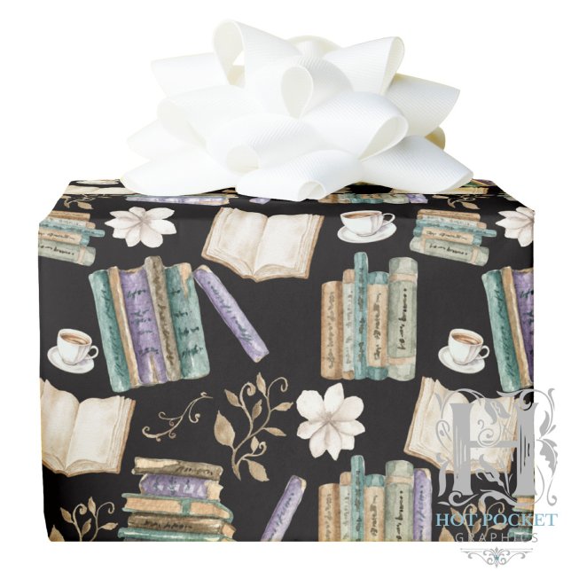 Vintage Books Gift Wrapping Paper - Black Geschenkpapier (Von Creator hochgeladen)