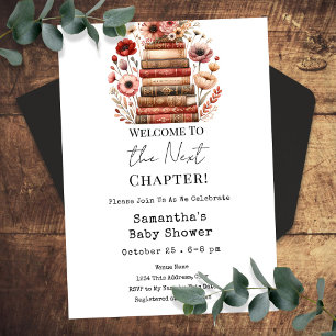 Vintage Books Next Chapter Babyparty-Einladung Einladung
