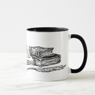 Vintage-Books-Radierung-Lesetasse Tasse