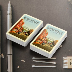 Vintage Boonville Missouri Spielkarten