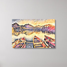 Vintage Boote Leinwanddruck