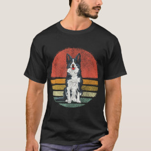 Vintage Border Collie Hund Retro Border Collie Lie T-Shirt