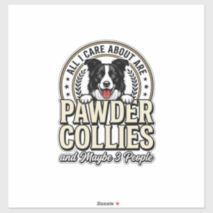 Vintage Border Collie Hundeliebhaber Lustiges Shir Aufkleber