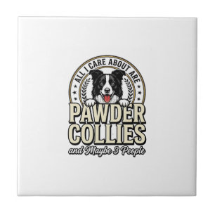 Vintage Border Collie Hundeliebhaber Lustiges Shir Fliese