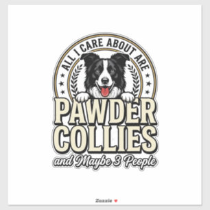 Vintage Border Collie Hundeliebhaber Lustiges T-Sh Aufkleber