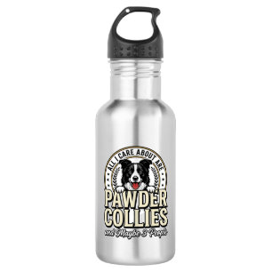 Vintage Border Collie Hundeliebhaber Lustiges T-Sh Edelstahlflasche