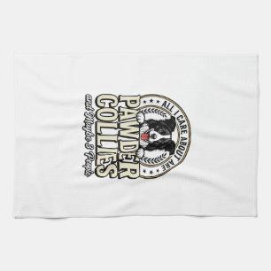 Vintage Border Collie Hundeliebhaber Lustiges T-Sh Geschirrtuch