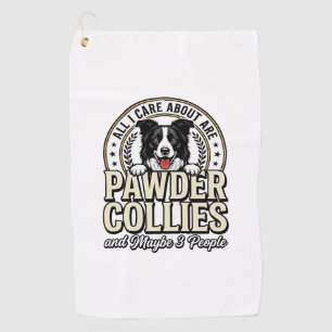 Vintage Border Collie Hundeliebhaber Lustiges T-Sh Golfhandtuch