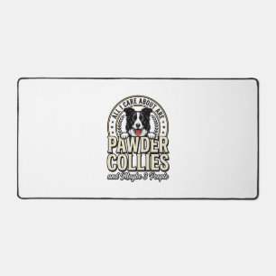 Vintage Border Collie Hundeliebhaber Lustiges T-Sh Schreibtischunterlage