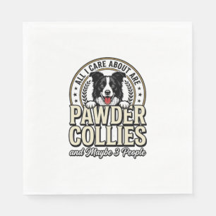 Vintage Border Collie Hundeliebhaber Lustiges T-Sh Serviette