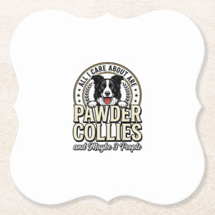 Vintage Border Collie Hundeliebhaber Lustiges T-Sh Untersetzer