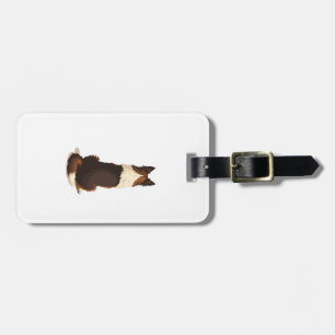Vintage Border Collie von hinten Hund-Illustration Gepäckanhänger